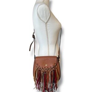 Mellow World Boho Fringe‎ Crossbody Bag Adjustable Strap Faux Leather Tassel